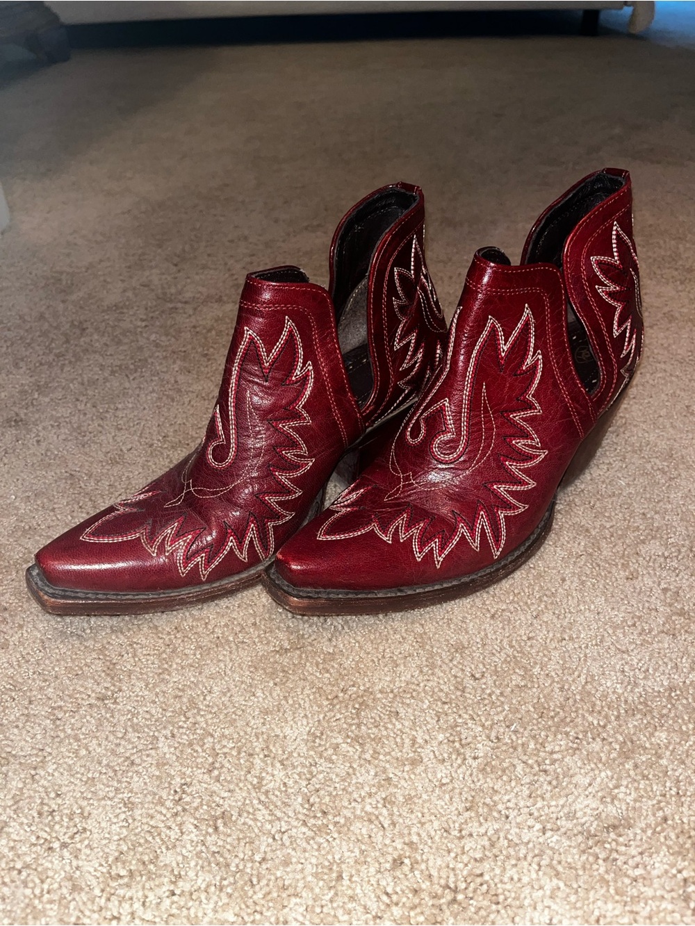 Ariat Western Red Ankle Boots